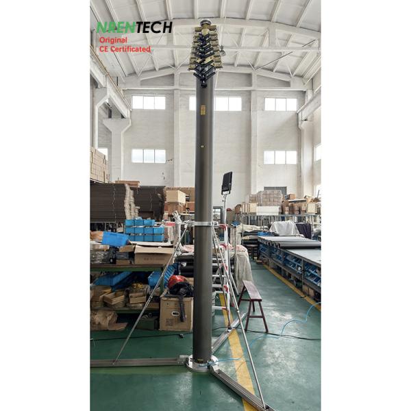 15m lockable pneumatic telescopic mast 30kg payloads 2.8m closed height telescoping antenna mast and pole