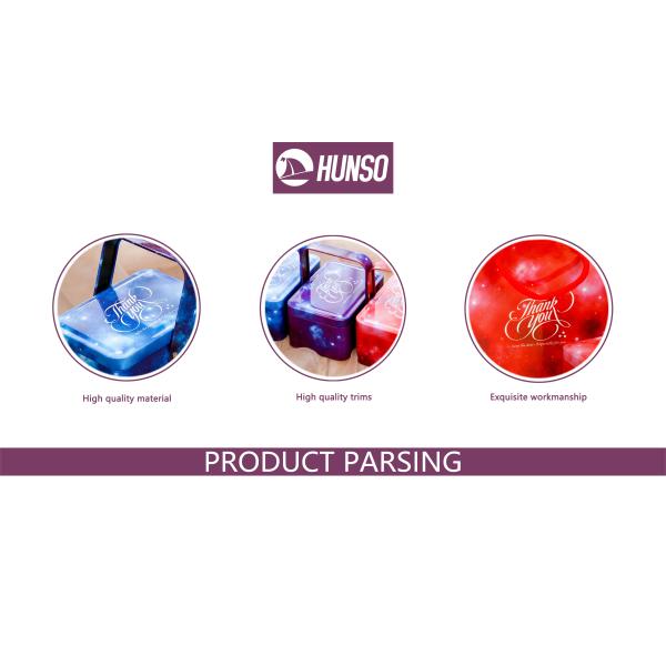 Christmas Metal Candy Gift Tin Cans Protective Coating Outside With Handle