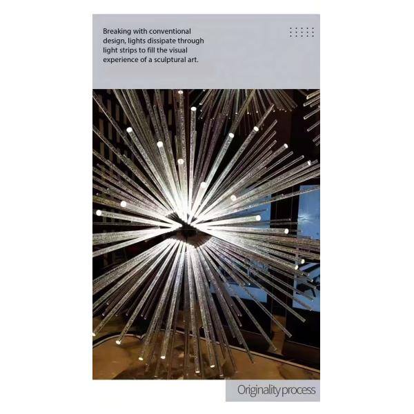 Duplex Villa Salle de banquet Hôtel Lobby Pissenlit Lampes de modélisation Département des ventes Art creux Lampes non standard