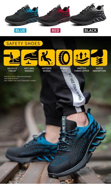 Chaussures de sécurité pour hommes légères et respirantes avec plaque EU Kevlar