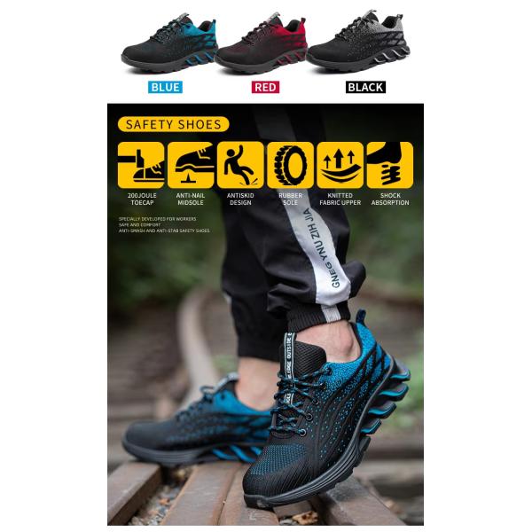 Zapatos de seguridad para hombres ligeros con dedo de acero / placa de Kevlar UE