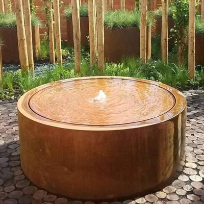 A água exterior decorativa caracteriza Corten que a água circular de aço apresenta 100cm