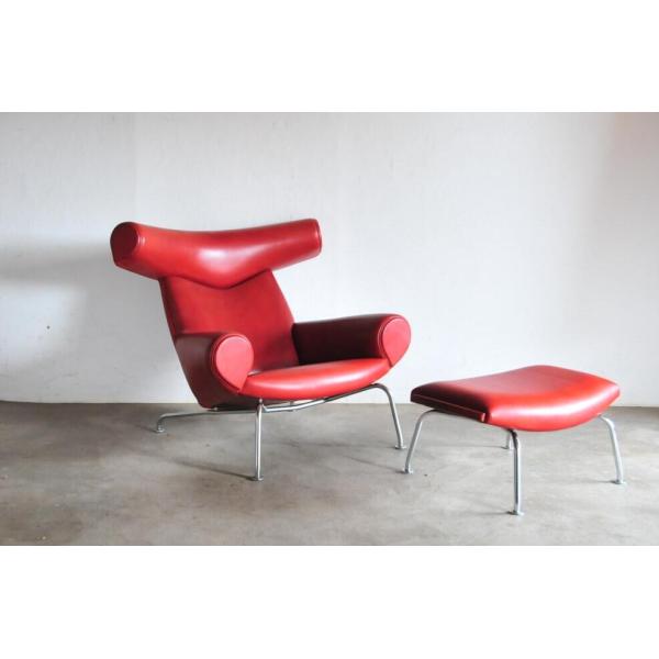 Ox Chair with Ottoman Designer Chair Leather Office walk Chair Recliner