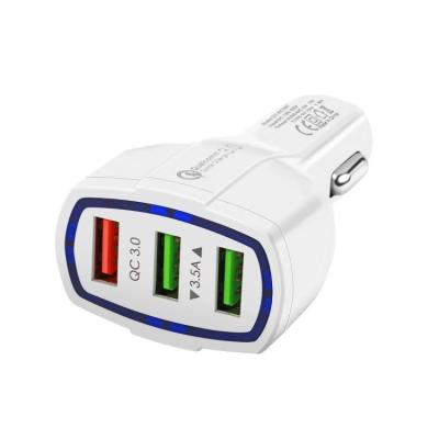 7A CAR CHARGER  QC3.0 3 USB Universal Compatible USB CAR CHARGER for all electronics cheap price