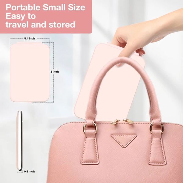 Rechargeable Vanity Mirror Desk Folding Cosmetic Travel Makeup Mirror With LED Light (WH-MR-106)