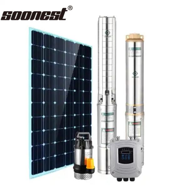 3000W 120M Solar Pump Controller Submersible 3Hp Dc Solar Pump Submersible Centrifugal Pump