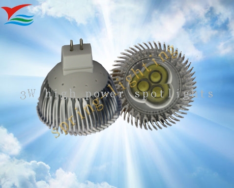 High power 3W AC85 - 265V 60 degree LED spot lamps in MR16 / GU10 / E27 base