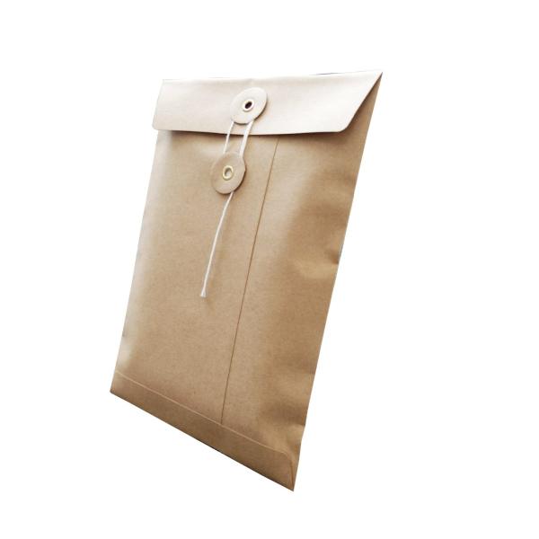 Custom Size Brown Kraft Pocket Style Envelope without Gusset for Important Documents