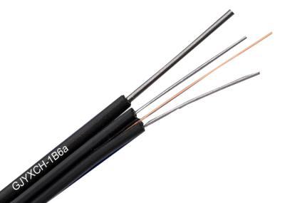 1 cabo de fibra ótica GJYXCH da gota do núcleo FTTH com o revestimento de Steel Wire LSZH do mensageiro
