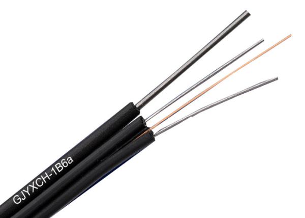 1 Core FTTH Drop Fiber Optic Cable GJYXCH With Messenger Steel Wire LSZH Jacket