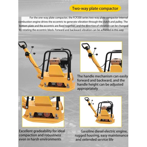 Ground Compaction Electric Vibrating Plate Compactor with Centrifugal Force of 50KN