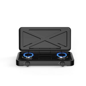 Estufa de gas de 2 quemadores para el hogar, material de hierro, eficiencia