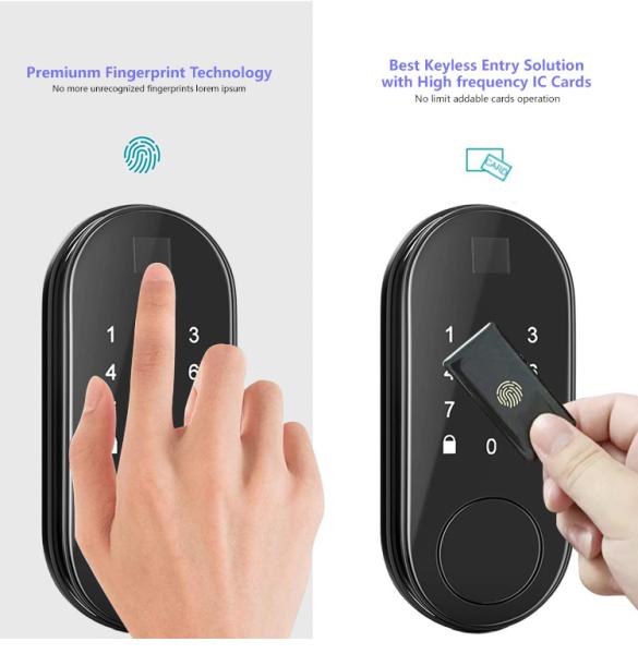 Aluminum Smart Home Door Lock Anti Theft Sliding Door Smart Lock