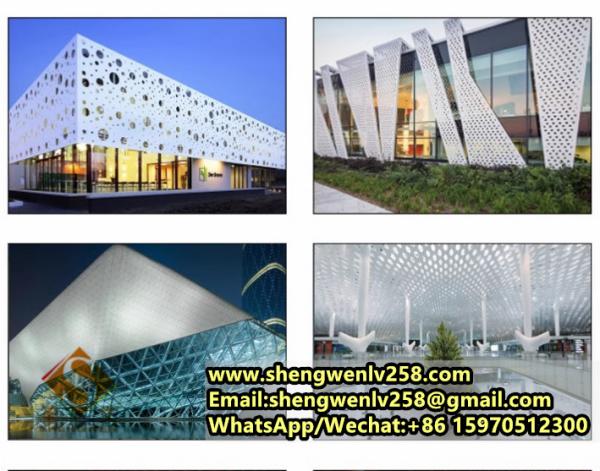 Perforated Metal cladding architecture facades aluminum solid wall cladding