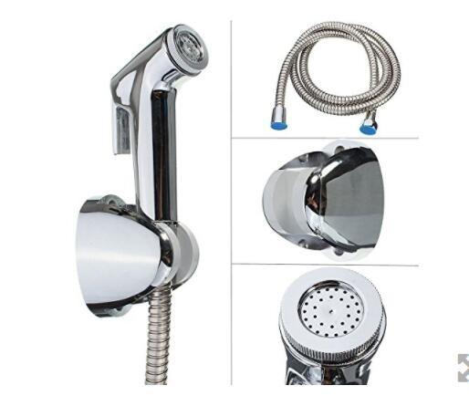 China Ningbo Factory Hand Held Bidet Sprayer Adapter Kit Sprayer Shower Head Wall Bracket Set ABS sthattaf set with hose