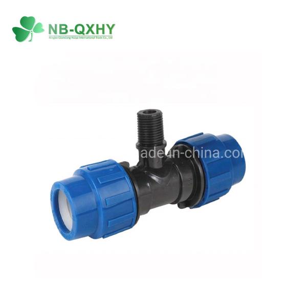 PP Compression Fitting Male Tee for Piping Systems Affordable and Durable Sample