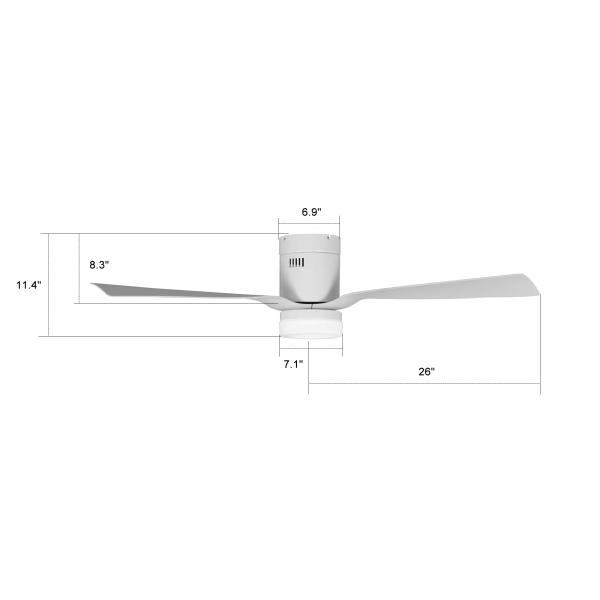 52inch LED Ceiling Fans With Lights Remote Control Ceiling Light With Fan For Home And Hotel