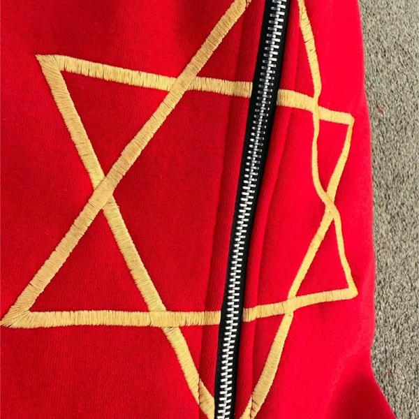 Vestido callejero francés Terry personalizado Cara completa Capota con cremallera con bordado con logotipo de parche de bordado.