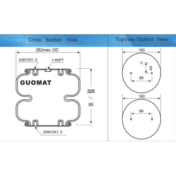 Резина весны воздуха подвеса Dunlop S0 9280 промышленная двойная замысловатая пневматическая