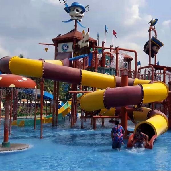Water Amusement Park Ride Party Equipment Commercial Fiberglass Water Slide