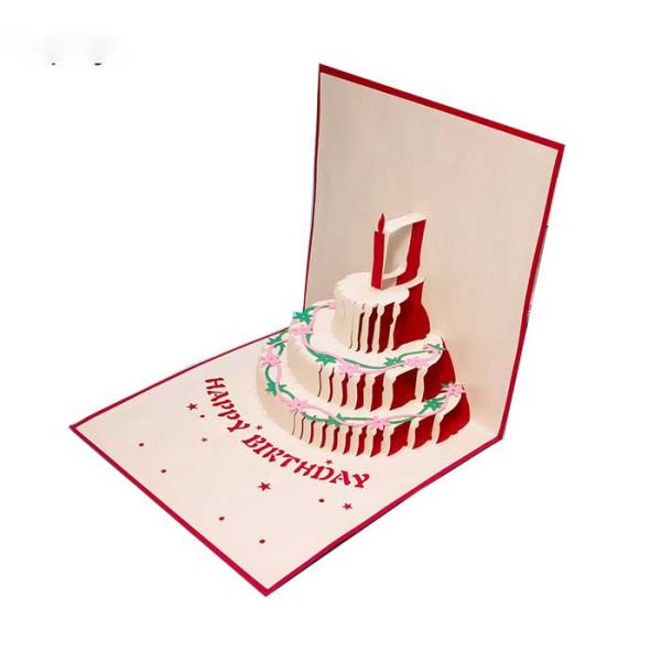 CMYK красят попа 3D вверх поздравительная открытка для размера дня рождения 148×210mm