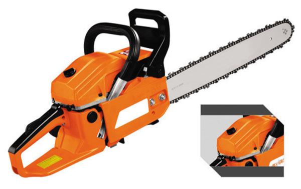 Petrol / Gas Powed 52CC Manual Chainsaws Green Cut Chainsaw With Magnesium Alloy Crankcase