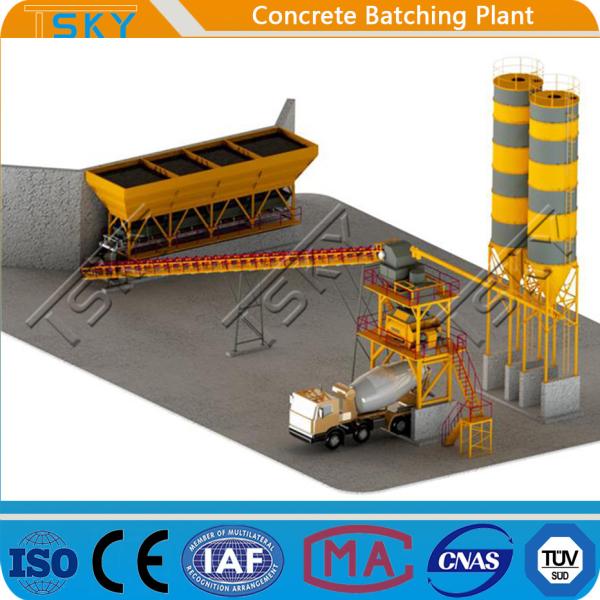 Planta de procesamiento por lotes por lotes del RMC del mezclador 60m3/h HZS60