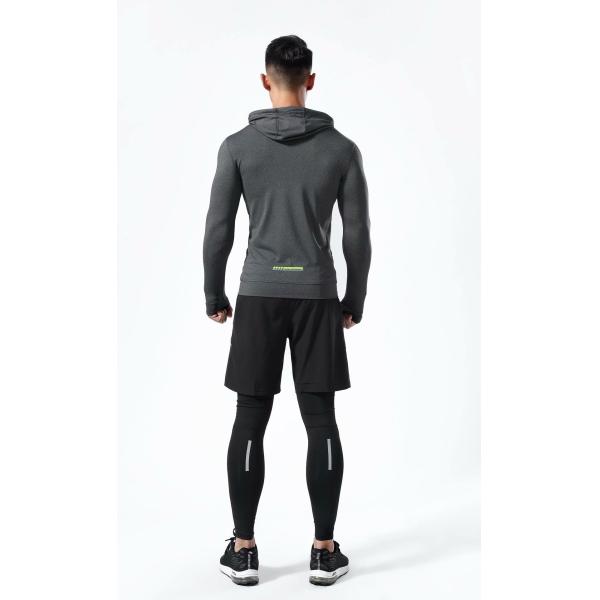 Fitness Men Gym Zipper Hoodies Pullover Breathable 100% Cotton Material For Adults