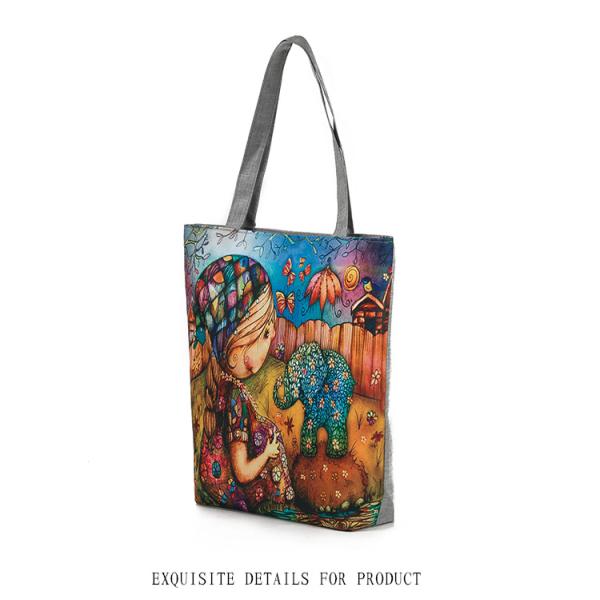 New girl foliage pattern printed canvas shoulder bag female elephant female