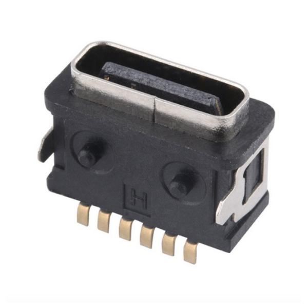 Usb Type C Female 6p Smt Ip67 Waterproof Electrical Connector