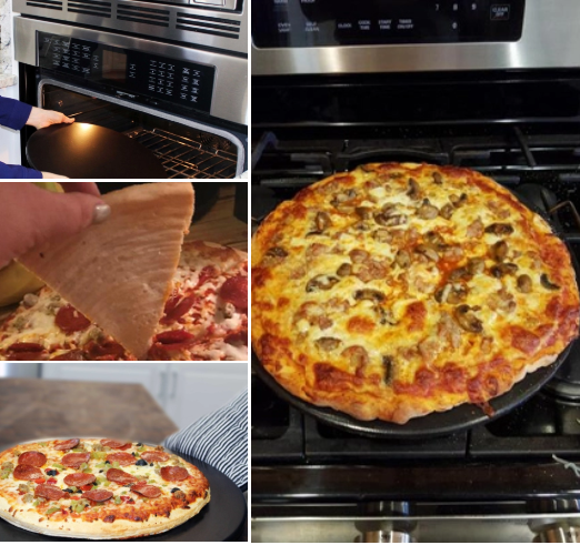 1.8g/Cm3 Black Glazed Non Sticky Cordierite Pizza Stone