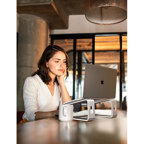 Ergonomic 6061 Aluminum Notebook Stand Mill Finish Anodized