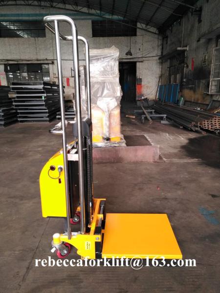 400KG 1700MM Semi Electric Pallet Stacker High Ability Material Light Weight
