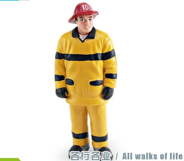 People at Work Model Toy Firemen Figure Pretend Professionals Figurines Career Figures  Toys for Boys Girls Kids