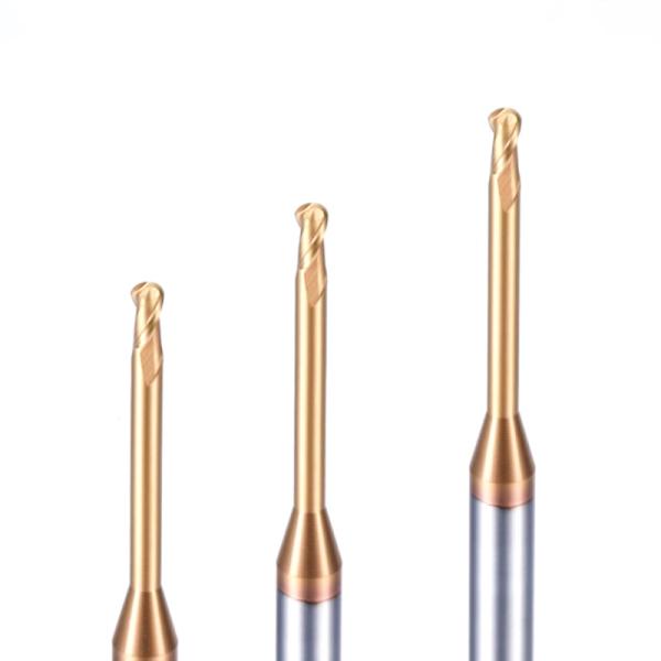 Micro Deep Groove Long Neck Milling Cutter , 0.1mm Corner Radius End Mills
