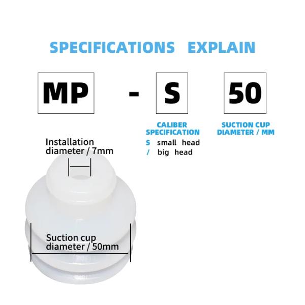 Tasse en caoutchouc d'aspiration de vide de silicone de couleur blanche pour l'électronique d'industrie