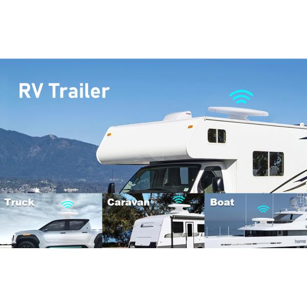 Caravanes Voiture de tourisme Voiture de loisirs Télévision numérique RV Antenne de style OVNI Moteur extérieur Maison extérieure UHF 470-860MHZ 2.0