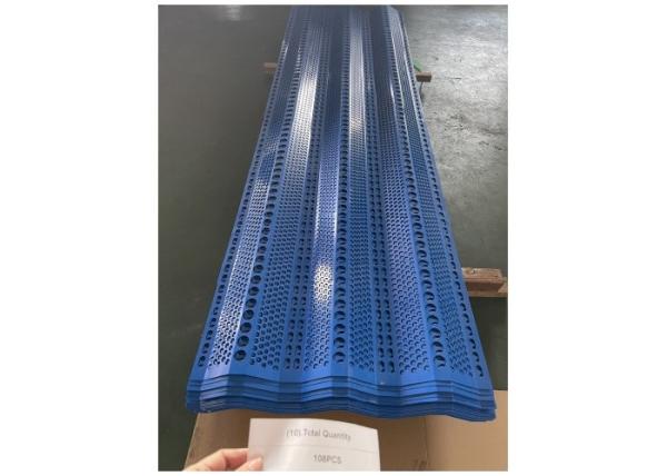 3 Peaks 1.0mm Thick Blue Powder Wind Barrier Fence For Coal Storage Yards