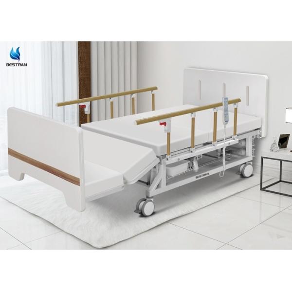 Hogar para ancianos Uso eléctrico Cama de hospital con inodoro Lavar el cabello Girar a la izquierda y a la derecha