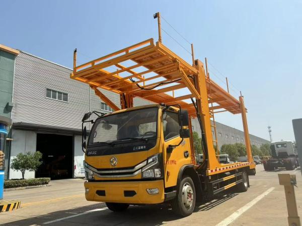 DFAC DongFeng Dollywood Three-bit Plate Double-deck Vehicle Transporter One Tow Three One Tow Four Flatbed Truck