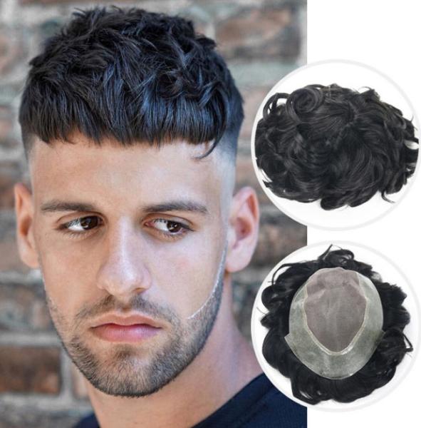 8x10 Perucas de cabelo humano masculino Austrália Sistema de cabelo de renda masculino completo Toupee