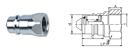 As válvulas de bola ISO5676 datilografam o material rápido hidráulico do aço carbono do selo dos acoplamentos NBR