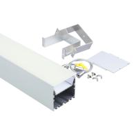 Perfil de LED suspenso de alumínio 79*77 mm carcaça do dissipador de calor prata