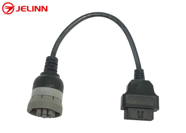 Gray CAT 9 Pin to OBD 2 OBD2 16 Pin Cable for Caterpillar