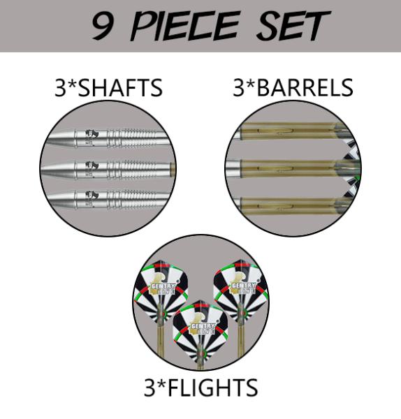 Gentry Live Darts Steel tip Darts 80% Tungsten Darts Set 23g