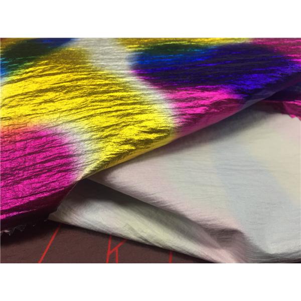 Colorful Color Garment Leather Fabric 0.07mm For Light Coat , Wadded Jacket , Down Jacket