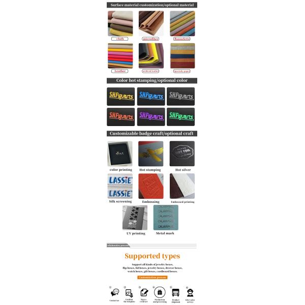 Custom Logo Color Wood Jewelry Box For Rings Bracelets Displaying Packaging