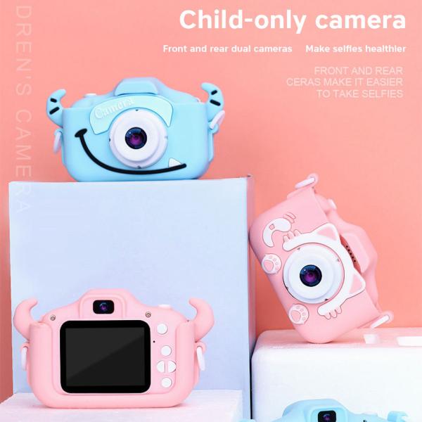 CMOS Video Kids Digital Cameras Cute Cartoon With 2 Inch HD IPS