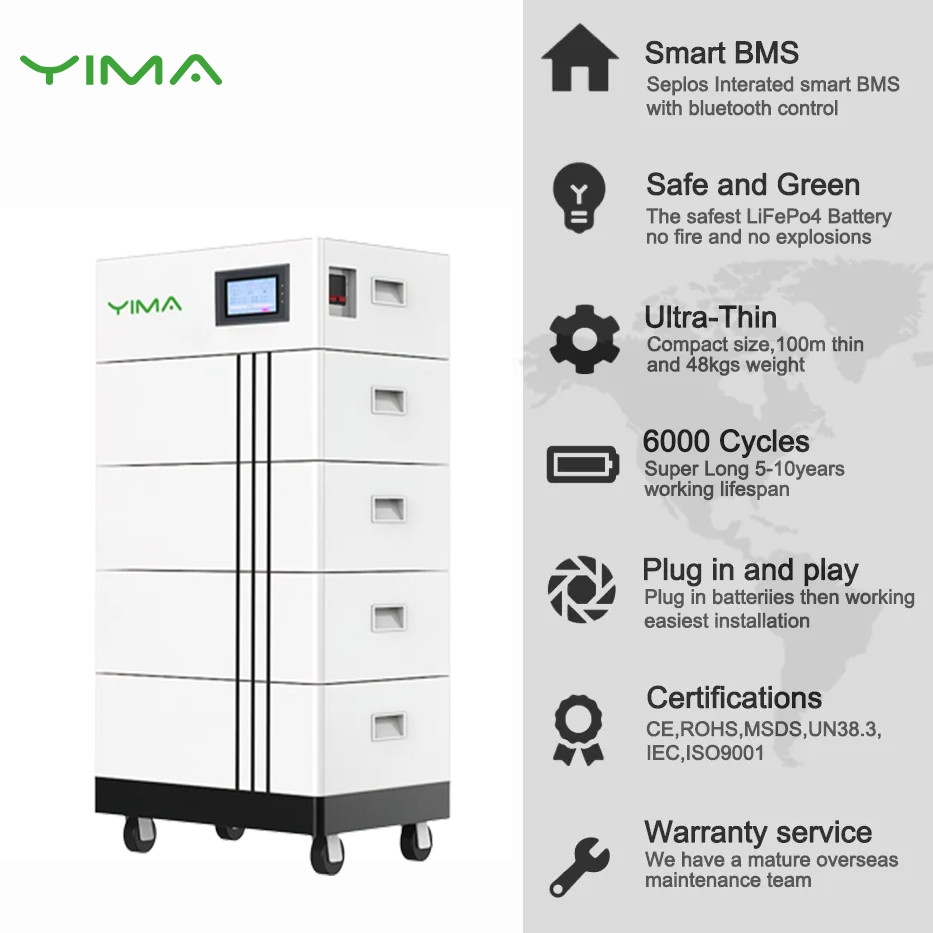 Seamless Production Process LiFePO4 Battery with Inverter 48v 51.2V 10kwh 15kwh 20kwh