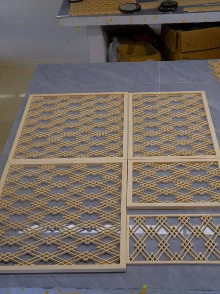 Japanese Traditional Aesthetics Woodworking Technique of Joining Wood Pieces Together Kumiko Wooden Dividers Partition Screens